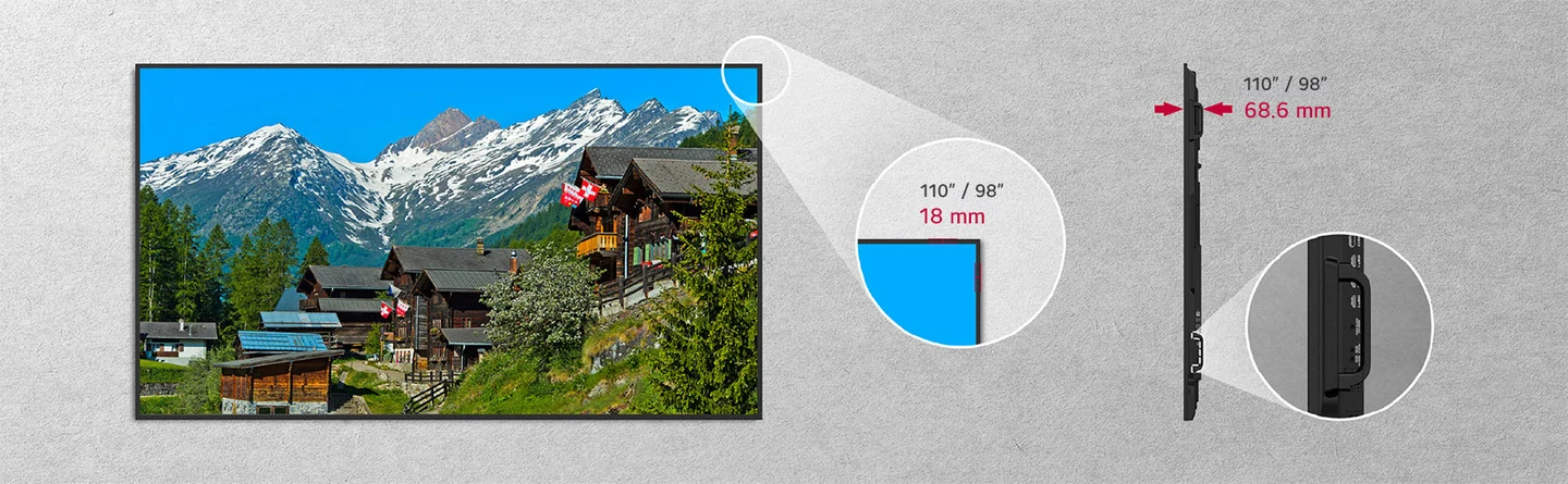 LG 110UH5Q — LG 110UH5Q slim design illustration