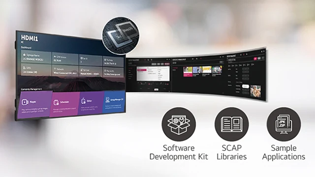 LG 110UH5Q — LG webOS signage platform illustration