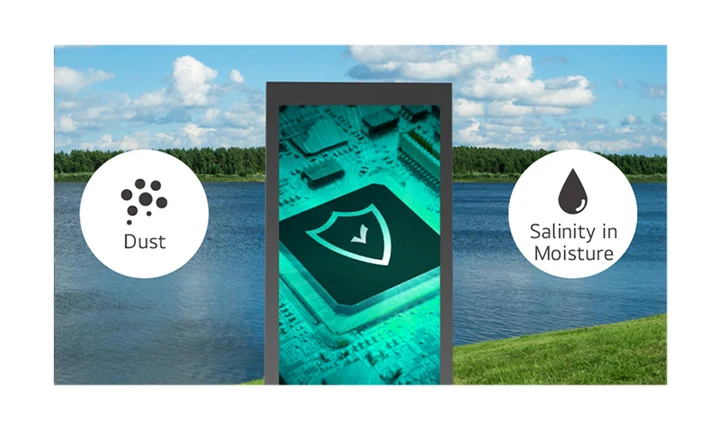 The 75XF3P has a conformal coating making it resistant to dust and salinity in moisture.