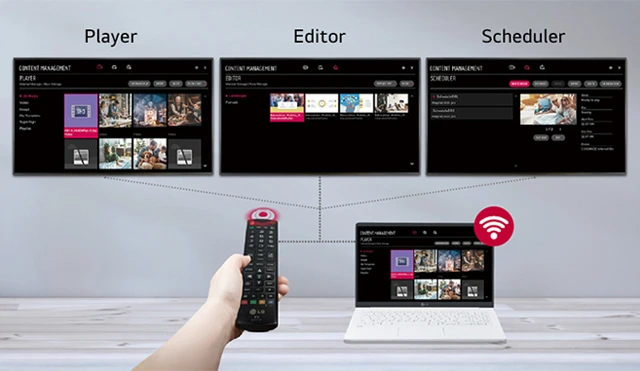 LG WP601 embedded content player, editor and scheduler