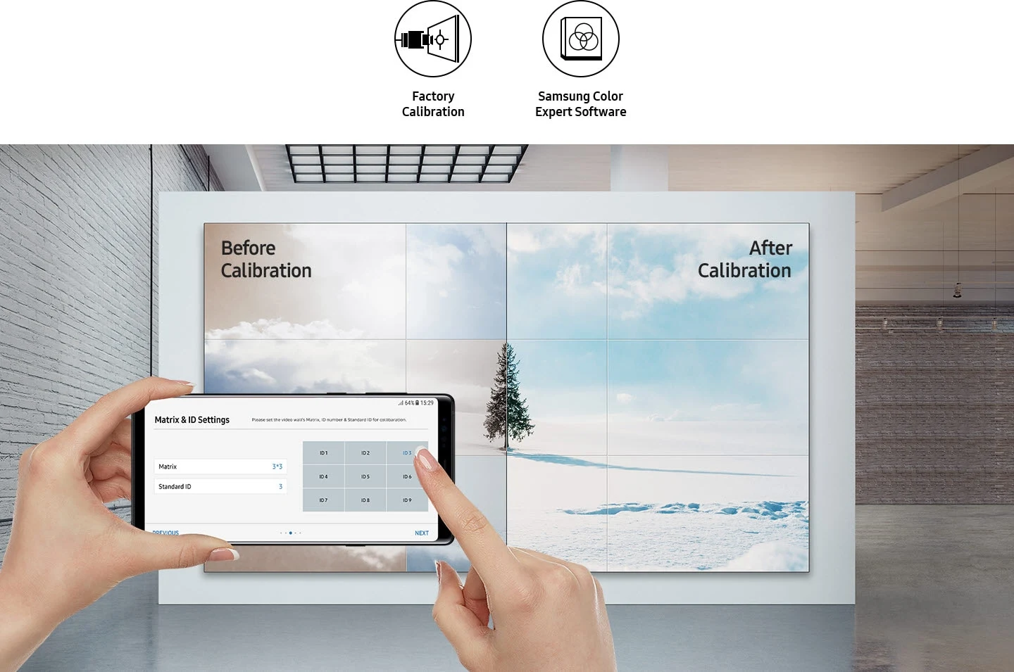 Samsung VH55C-R — Comprehensive calibration to fit your needs