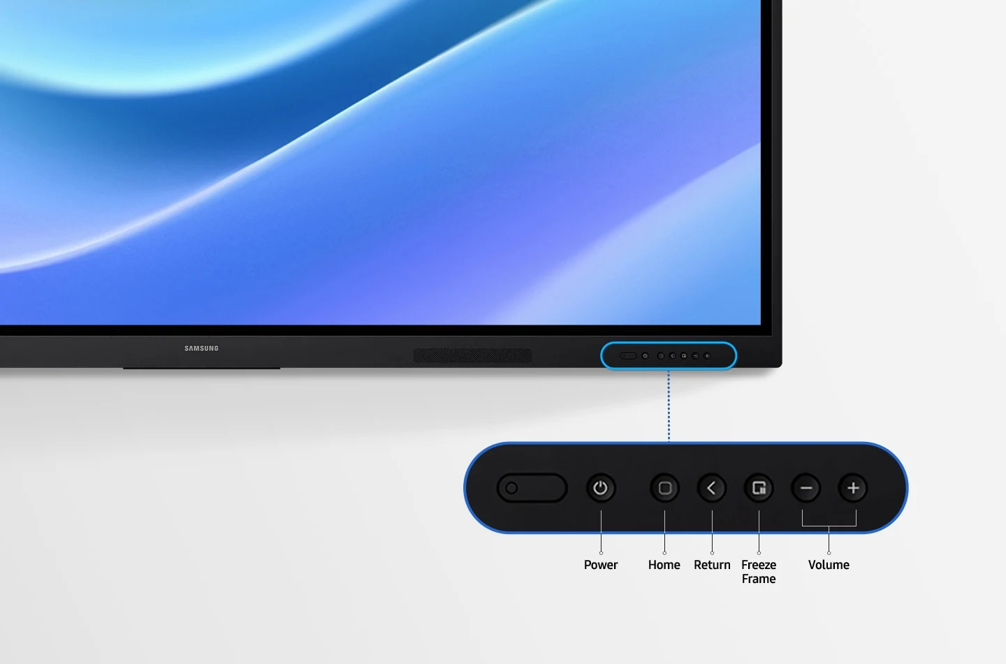 Samsung WAF — Front panel controls for intuitive navigation