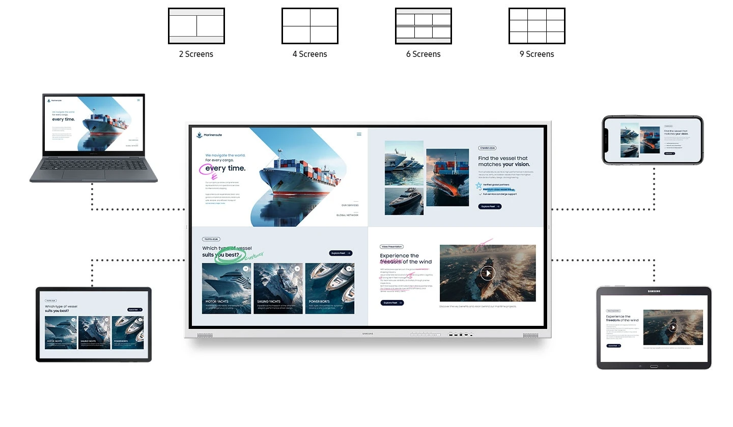 Collaborate between screens with wire-free speed